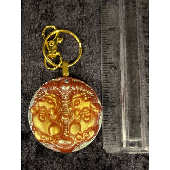 Pink Orgonite Keychain with Buddha - Picture 5 of 5